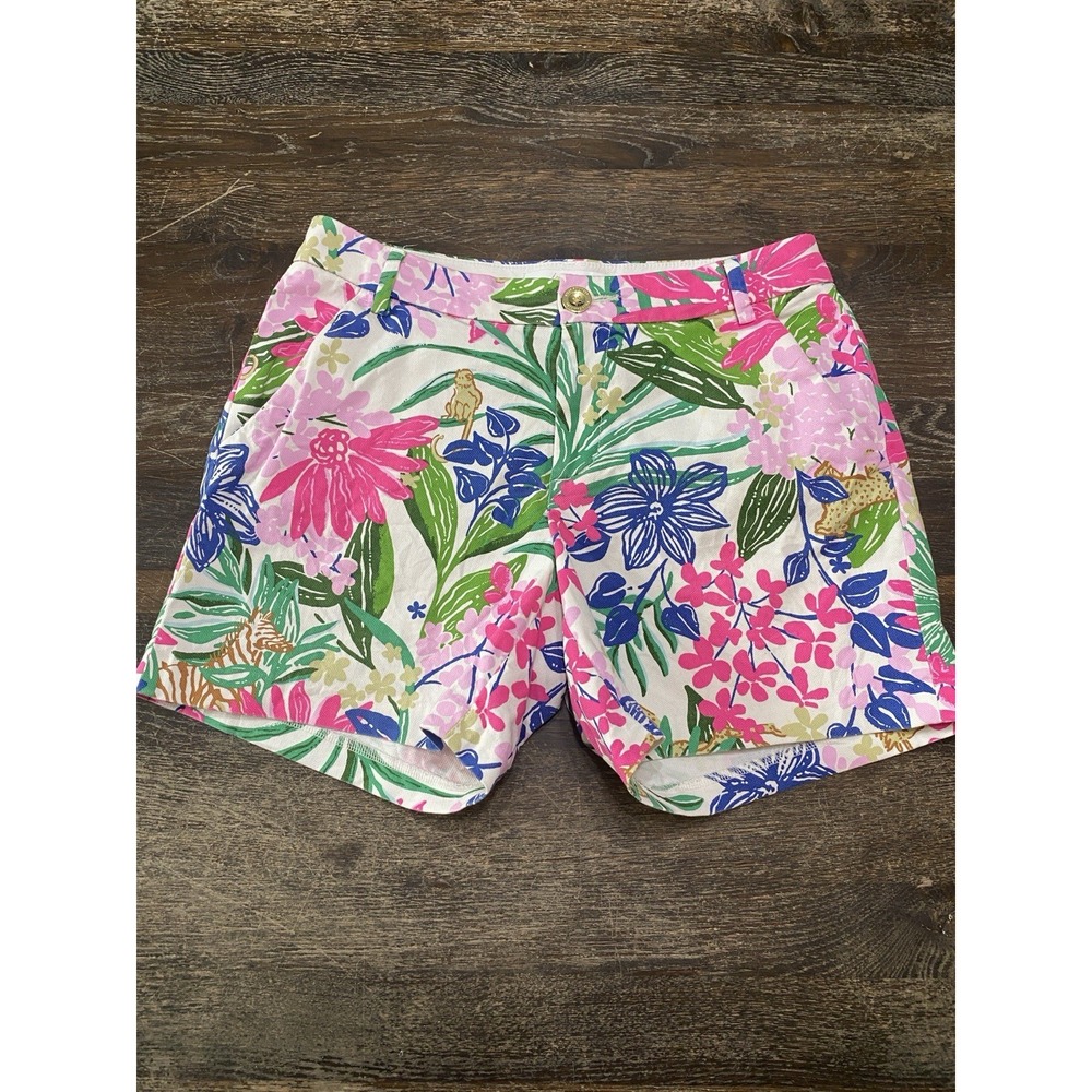 Lilly Pulitzer Shorts Multi Endless Summer Floral And Animal Pattern Size 2